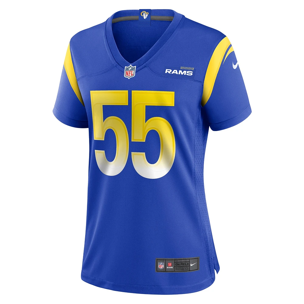 Women's Nike Braden Fiske  Royal Los Angeles Rams Game Jersey