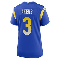 Maillot de match Nike Cam Akers Royal Los Angeles Rams pour femme