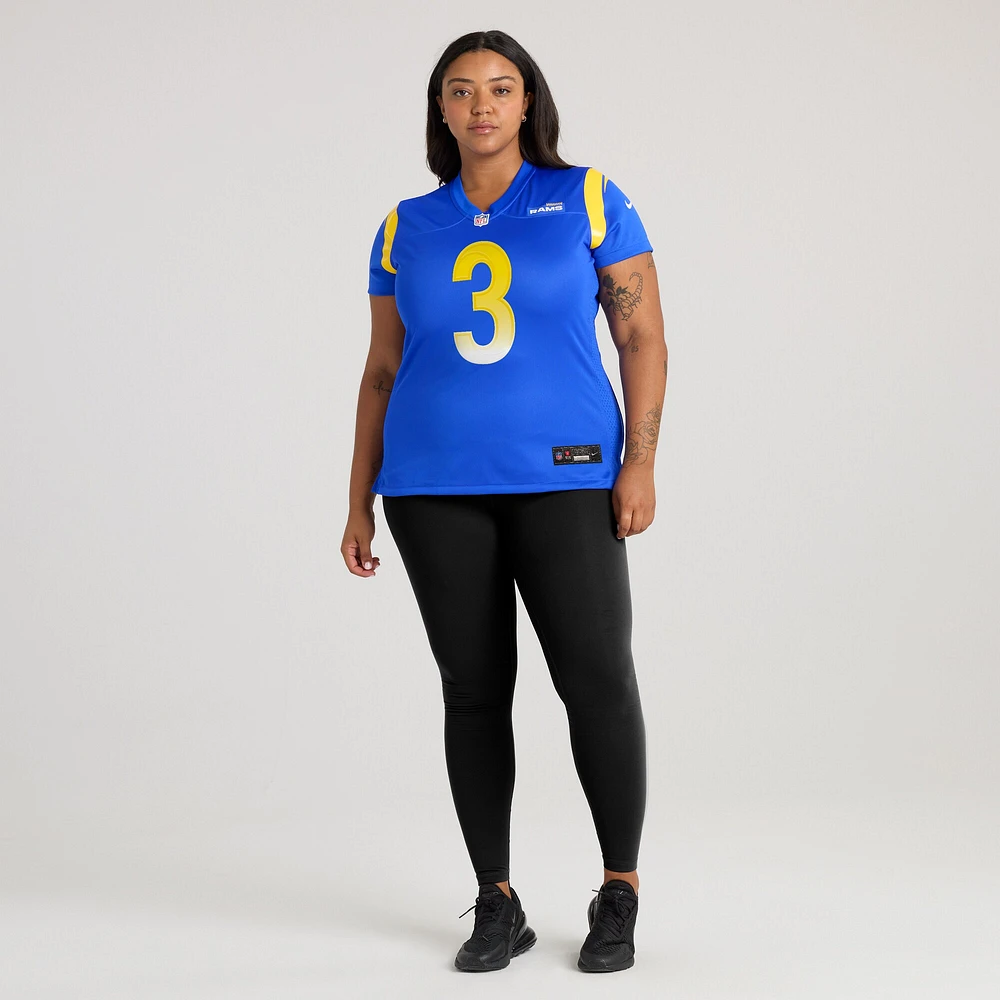 Maillot de match Nike Cam Akers Royal Los Angeles Rams pour femme