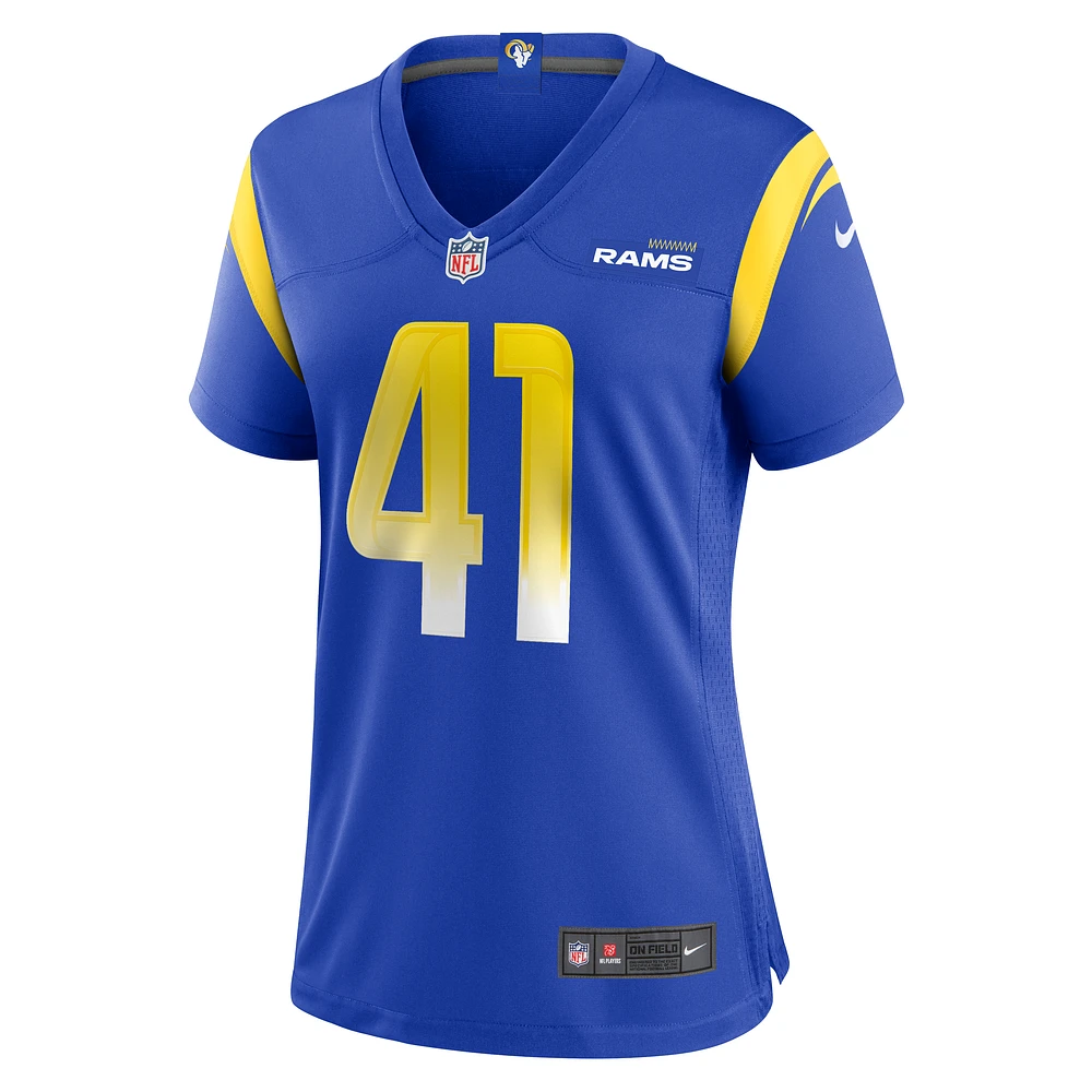 Maillot de match Nike Royal Los Angeles Rams pour Femme