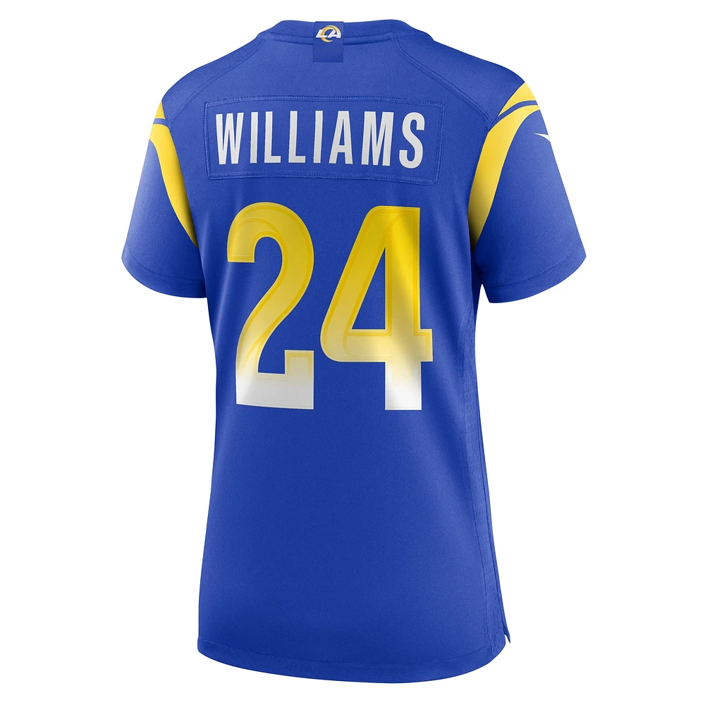 Maillot de match l'équipe Nike Darious Williams Royal Los Angeles Rams pour femme