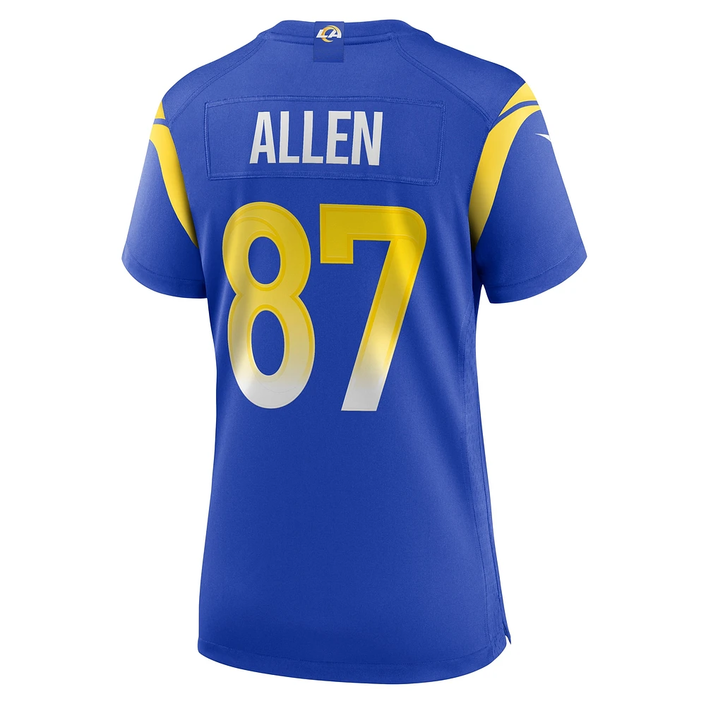 Maillot de match à domicile Nike Davis Allen Royal Los Angeles Rams pour femme