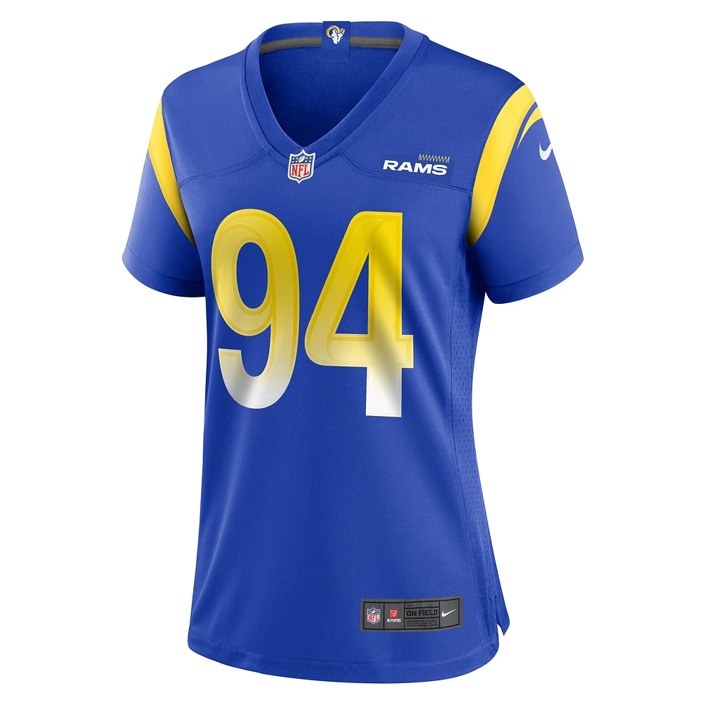 Maillot de match à domicile Nike Desjuan Johnson Royal Los Angeles Rams pour femme