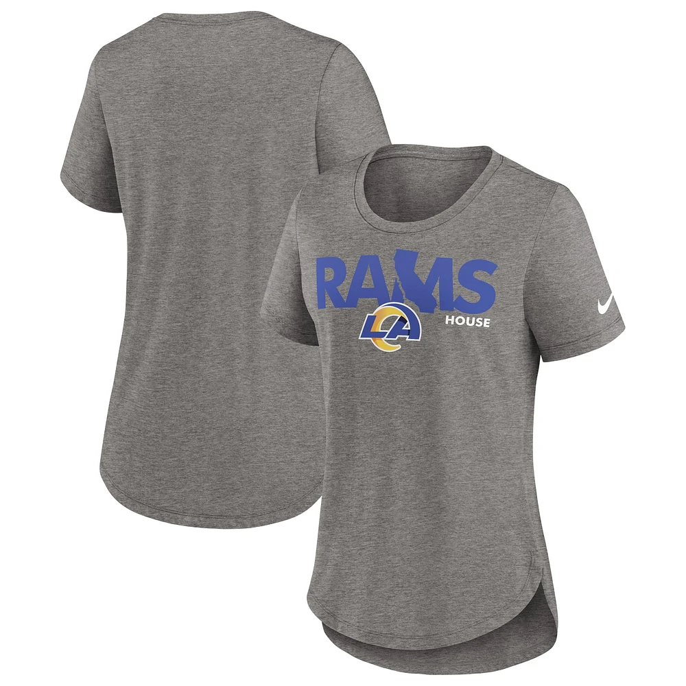 T-shirt Nike Los Angeles Rams Local Fashion tri-mélange anthracite chiné pour femme