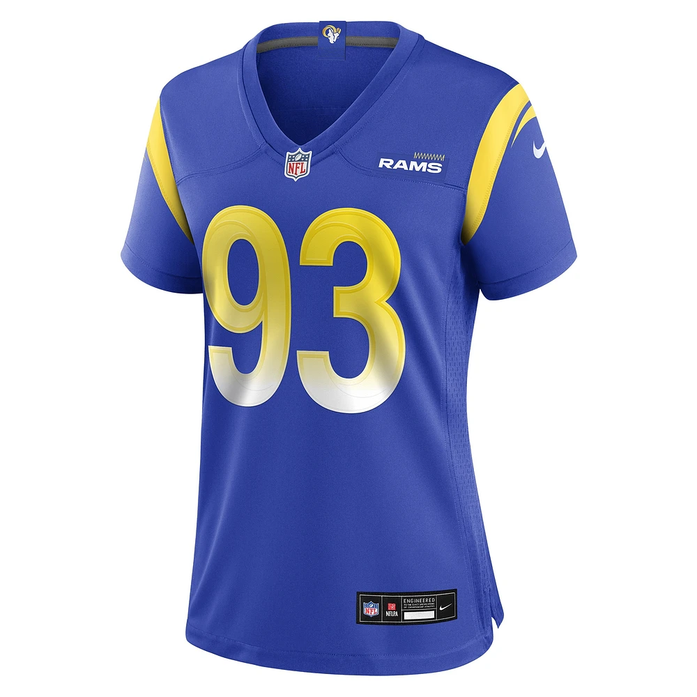Women's Nike Jack Heflin  Royal Los Angeles Rams Team Game Jersey