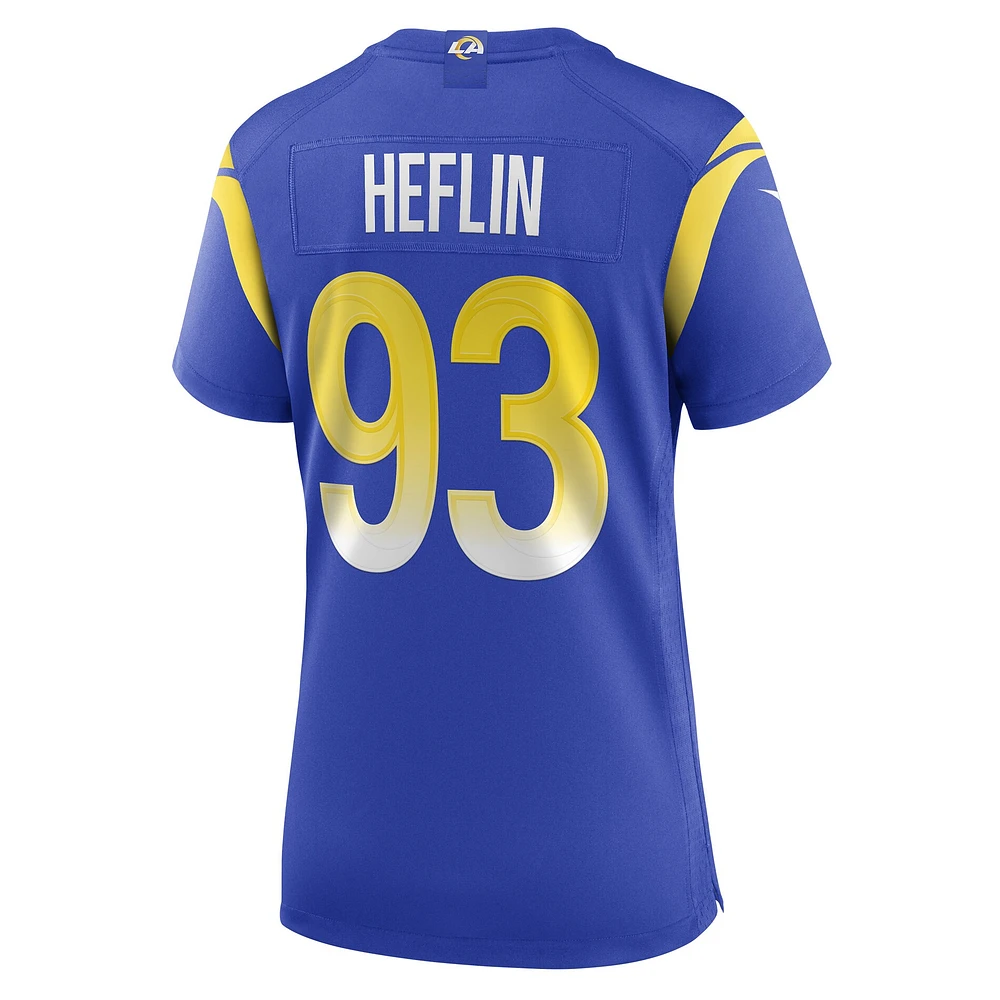 Women's Nike Jack Heflin  Royal Los Angeles Rams Team Game Jersey