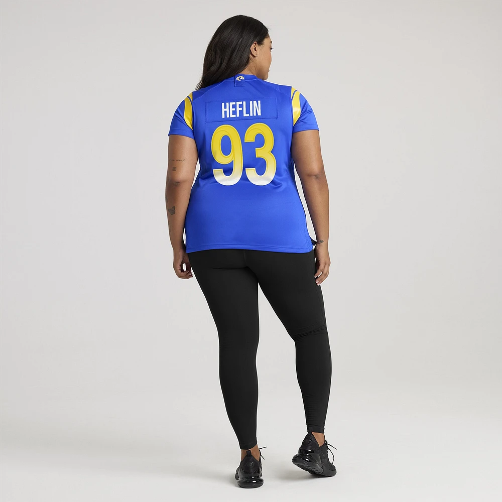 Women's Nike Jack Heflin  Royal Los Angeles Rams Team Game Jersey