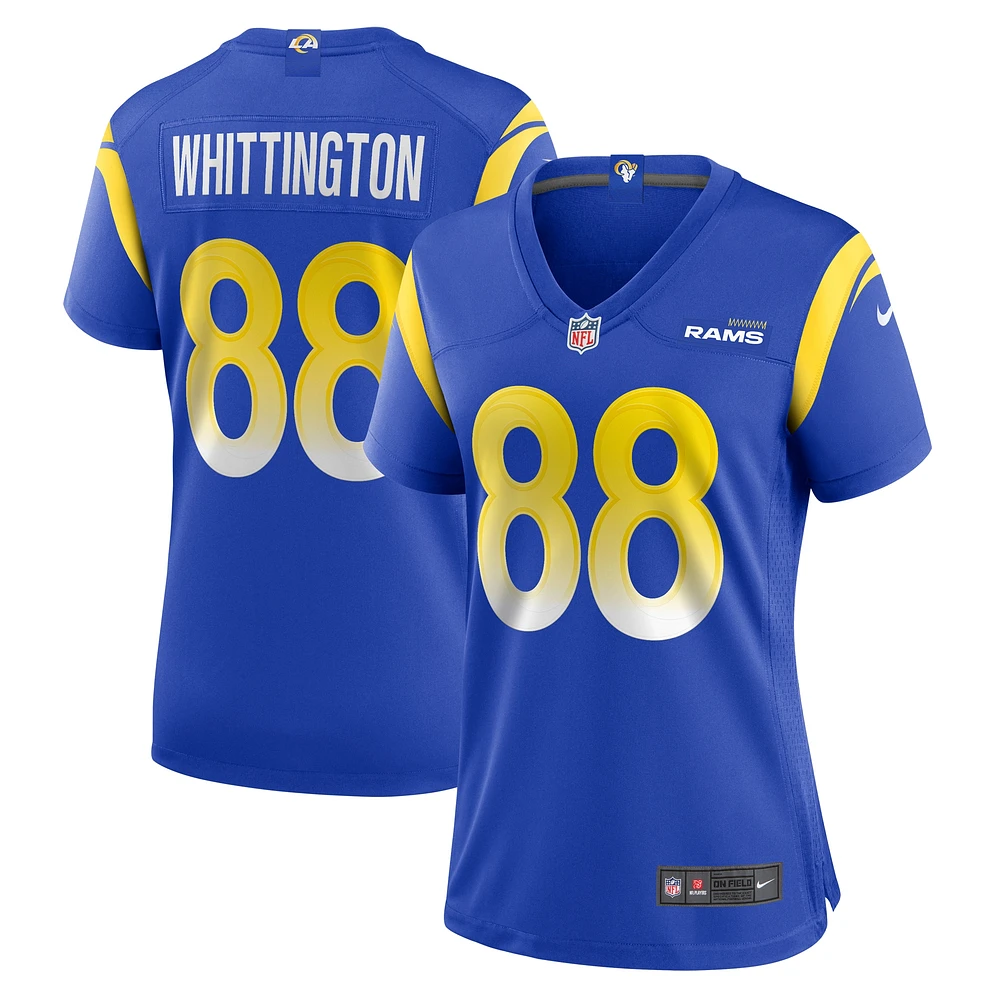 Maillot de match Nike Jordan Whittington Royal Los Angeles Rams pour femme