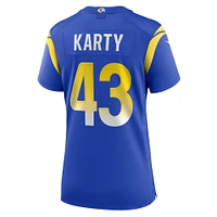 Maillot de match Nike Joshua Karty Royal Los Angeles Rams pour femme