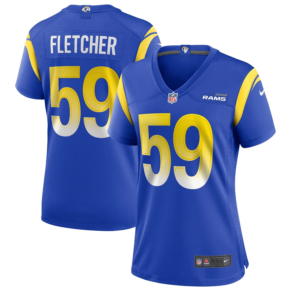 Maillot de joueur retraité Nike London Fletcher Royal Los Angeles Rams Game pour femme