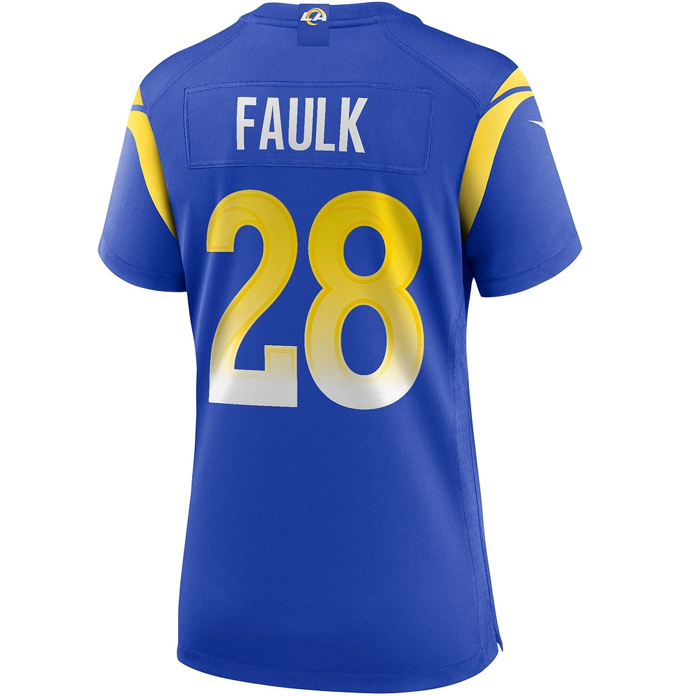 Maillot de joueur retraité Nike Marshall Faulk Royal Los Angeles Rams Game pour femme