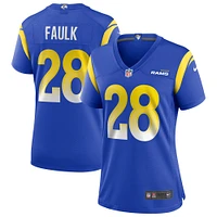 Maillot de joueur retraité Nike Marshall Faulk Royal Los Angeles Rams Game pour femme