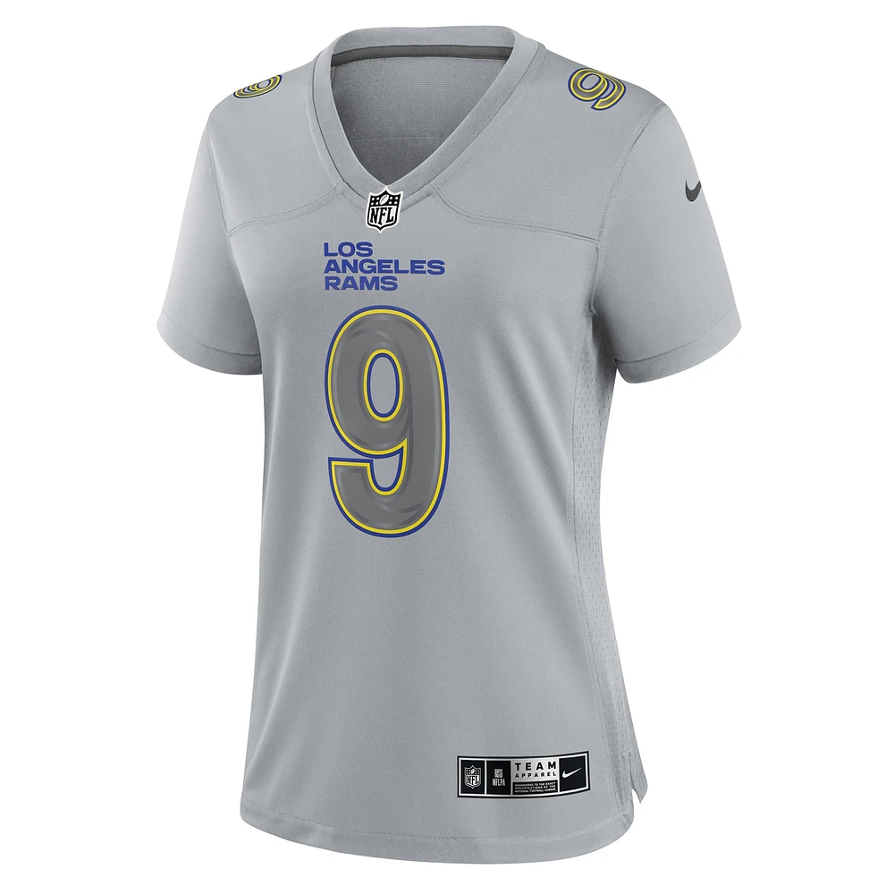 maillot Nike Matthew Stafford pour femme, gris, Los Angeles Rams Atmosphere Fashion Game,