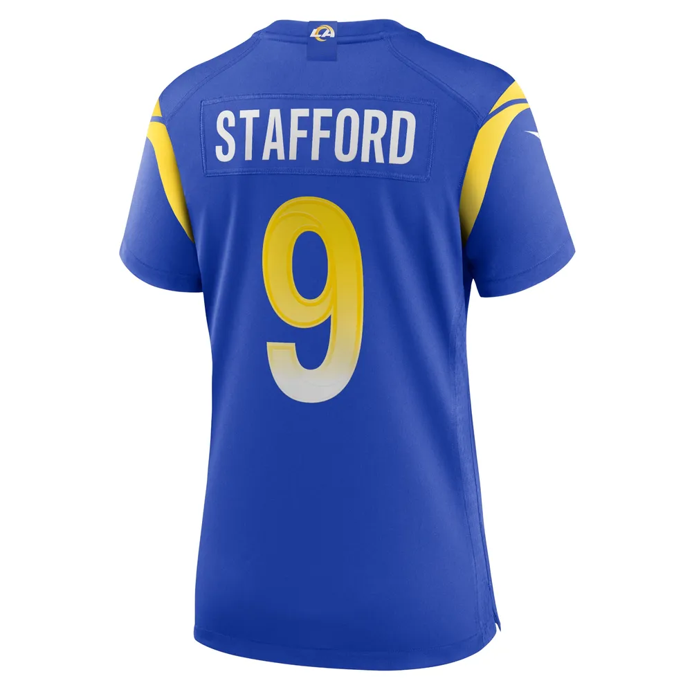 Maillot de match Nike Matthew Stafford Royal Los Angeles Rams pour femme