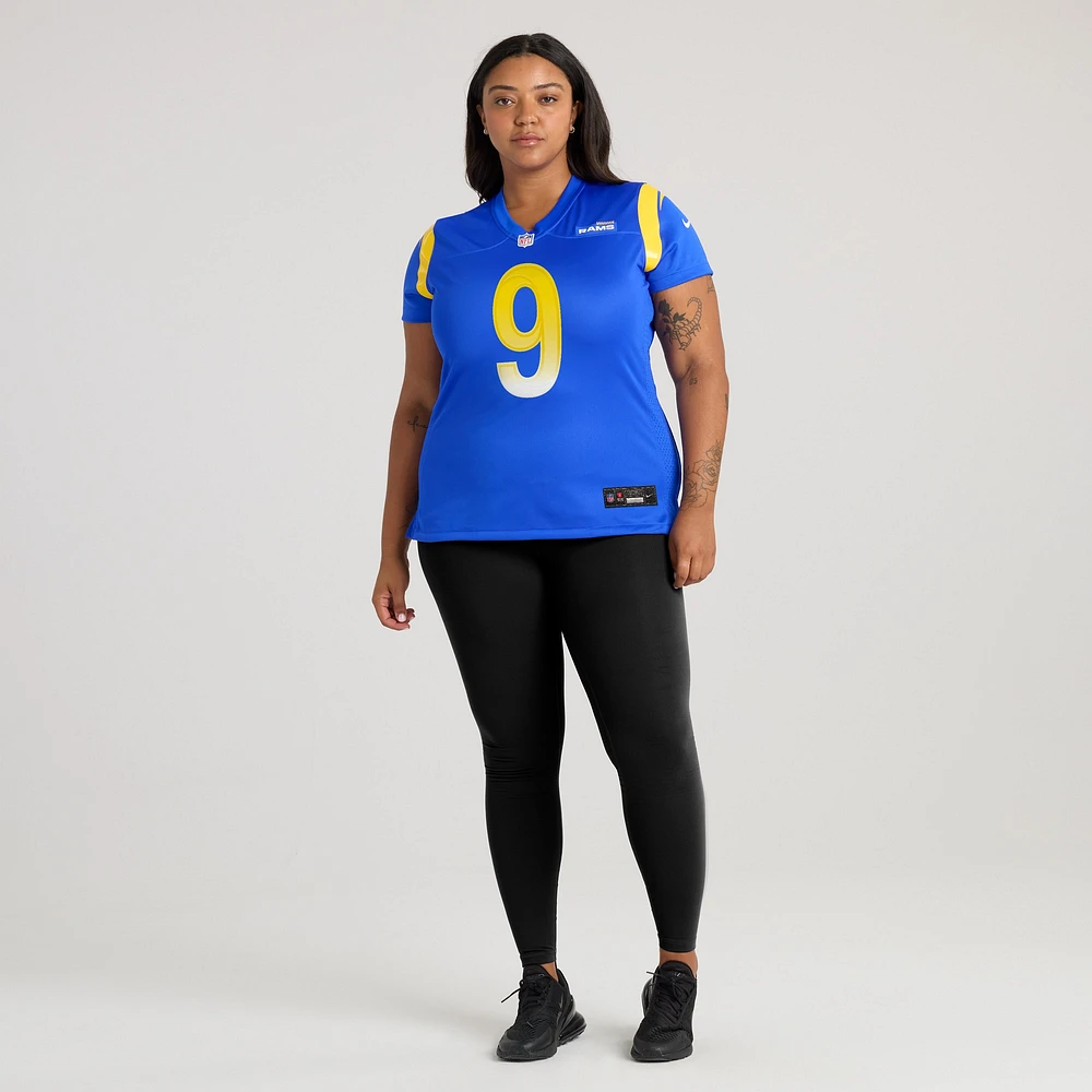 Maillot de match Nike Matthew Stafford Royal Los Angeles Rams pour femme