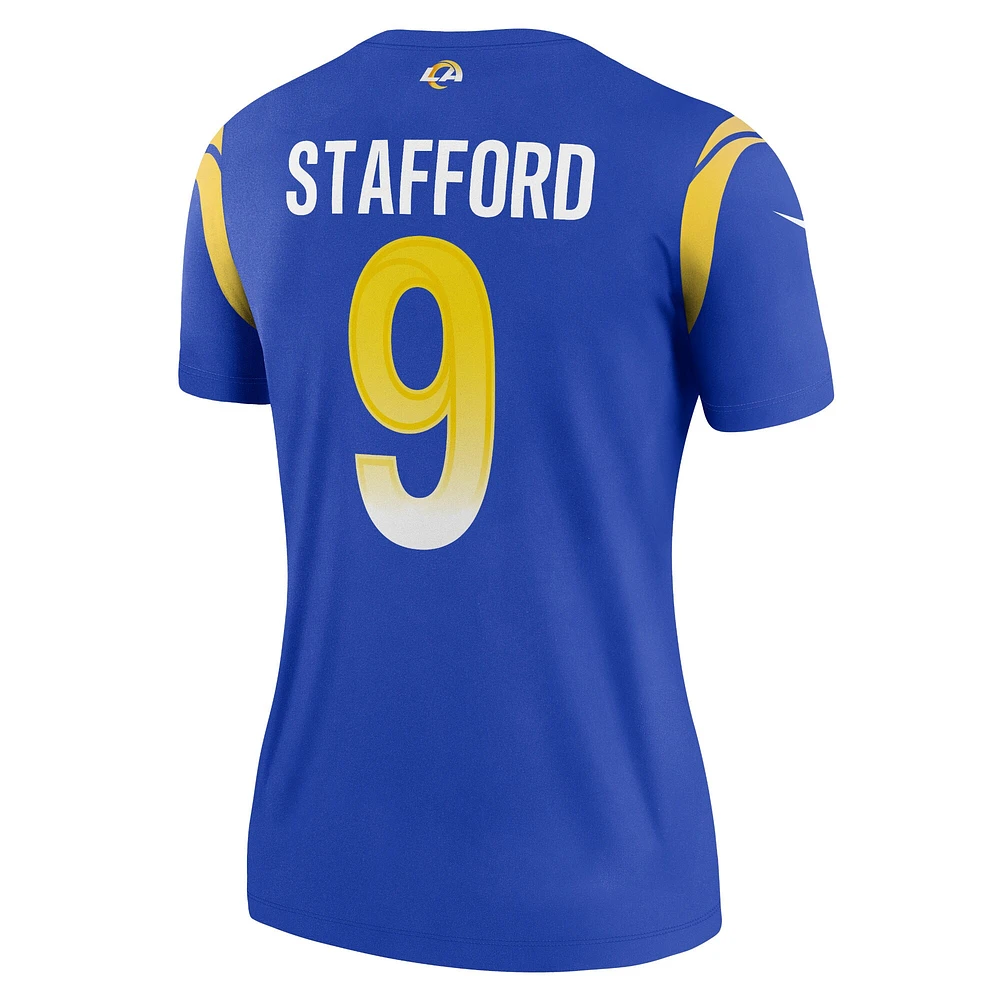 Haut Nike pour femme Matthew Stafford Royal Los Angeles Rams Legend Player Performance
