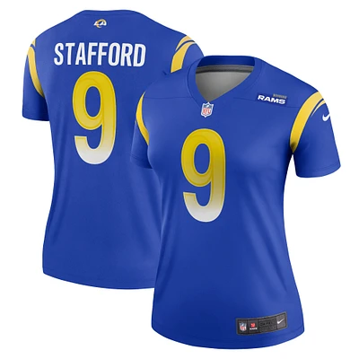 Haut Nike pour femme Matthew Stafford Royal Los Angeles Rams Legend Player Performance