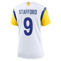 Maillot de joueur Nike Matthew Stafford blanc des Rams Los Angeles pour femme