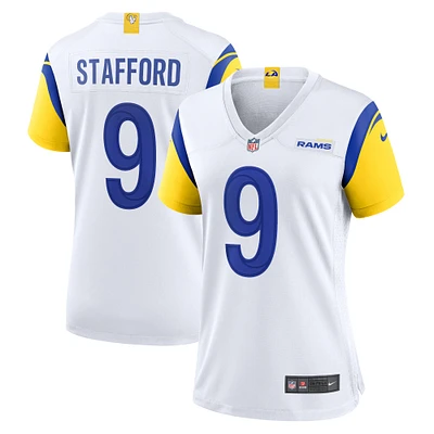 Maillot de joueur Nike Matthew Stafford blanc des Rams Los Angeles pour femme