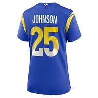 Maillot de match Nike Royal Los Angeles Rams pour femme Quindell Johnson