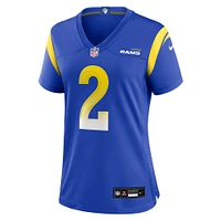 Maillot de match l'équipe Nike Quintez Cephus Royal Los Angeles Rams pour femme