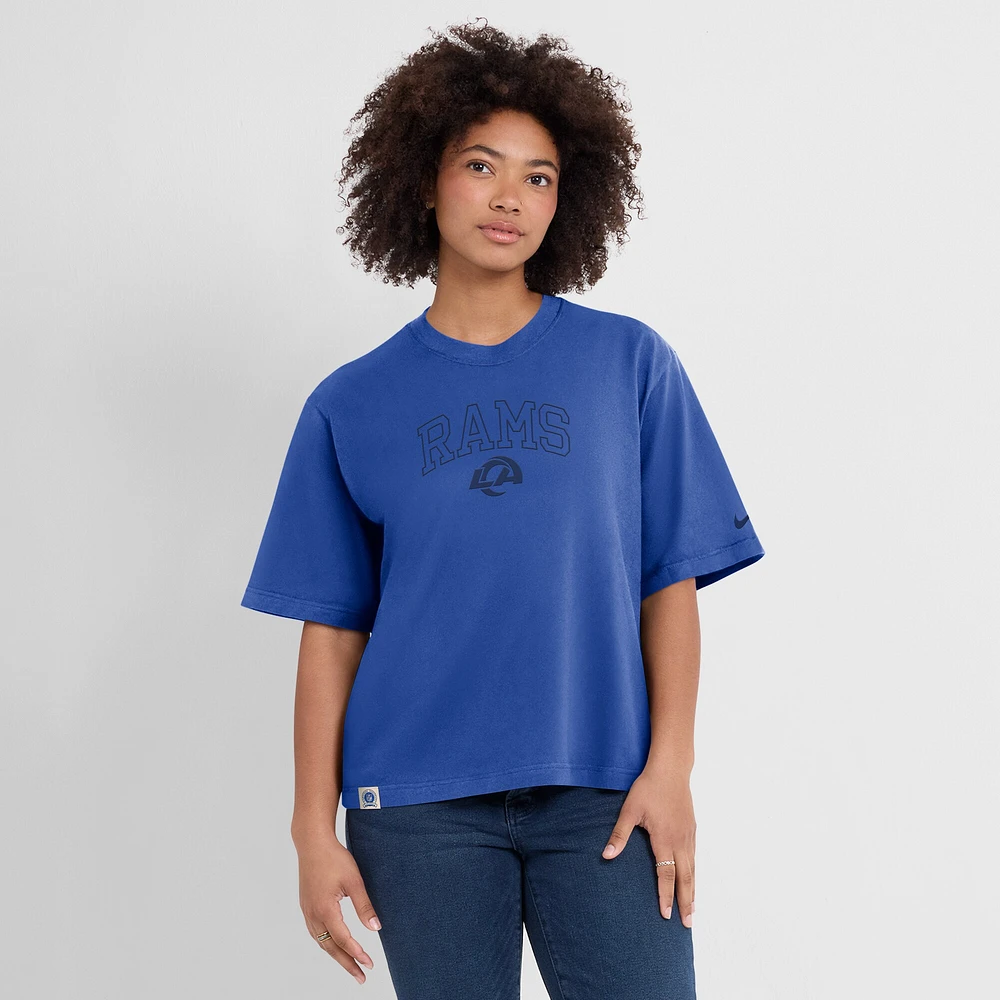 Women's Nike Royal Los Angeles Rams Glory Arch Boxy T-Shirt