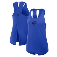Women's Nike Royal Los Angeles Rams Glory Crisscross Performance Tank Top