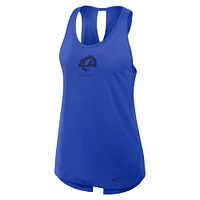 Women's Nike Royal Los Angeles Rams Glory Crisscross Performance Tank Top