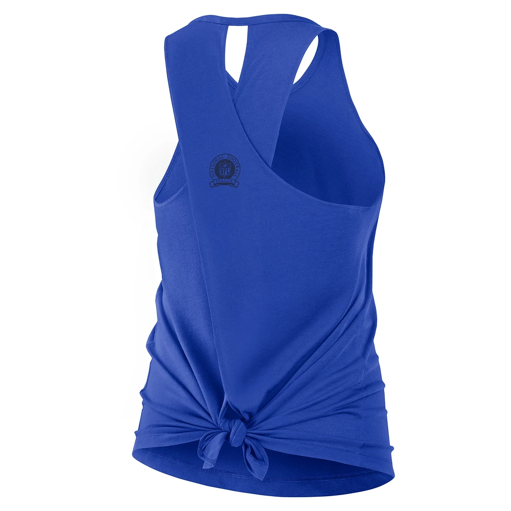 Women's Nike Royal Los Angeles Rams Glory Crisscross Performance Tank Top