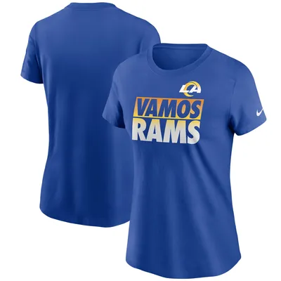 Women's Majestic Threads Cooper Kupp Royal Los Angeles Rams Super Bowl LVI  Name & Number Raglan 3/4 Sleeve T-Shirt