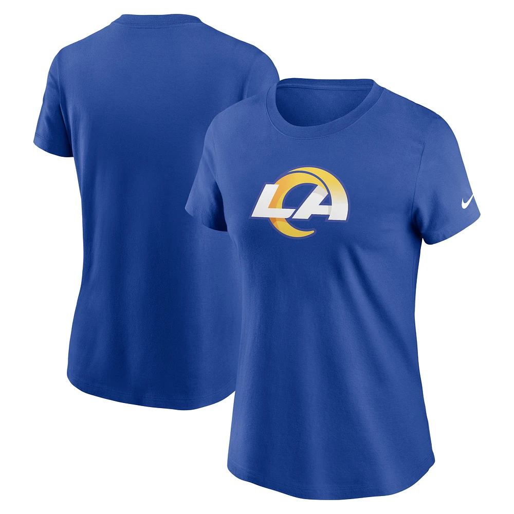 T-shirt avec logo principal Nike Royal Los Angeles Rams pour femme