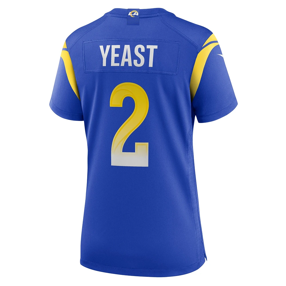 Maillot de match à domicile Nike Russ Yeast Royal Los Angeles Rams pour femme