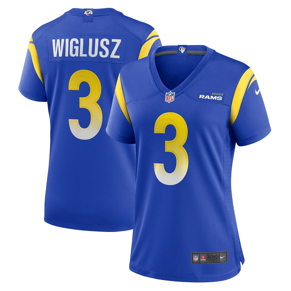 Maillot de match Nike Sam Wiglusz Royal Los Angeles Rams pour femme