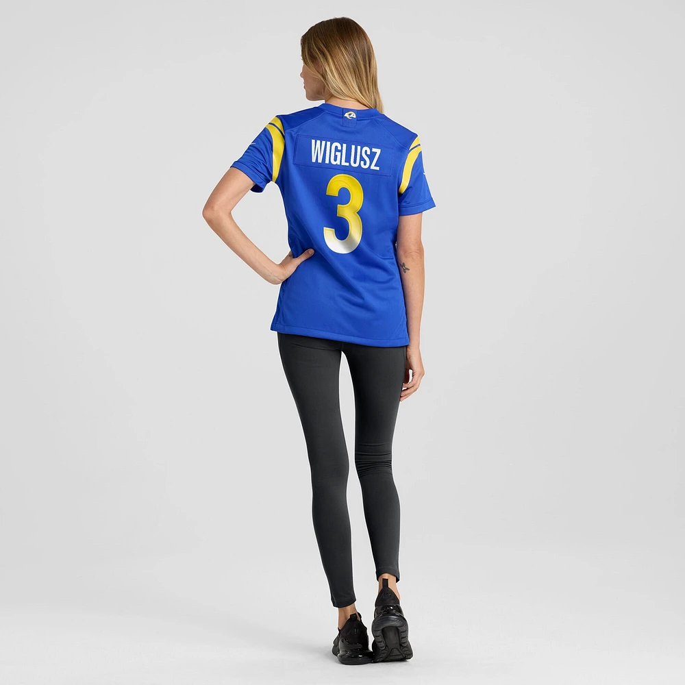 Maillot de match Nike Sam Wiglusz Royal Los Angeles Rams pour femme