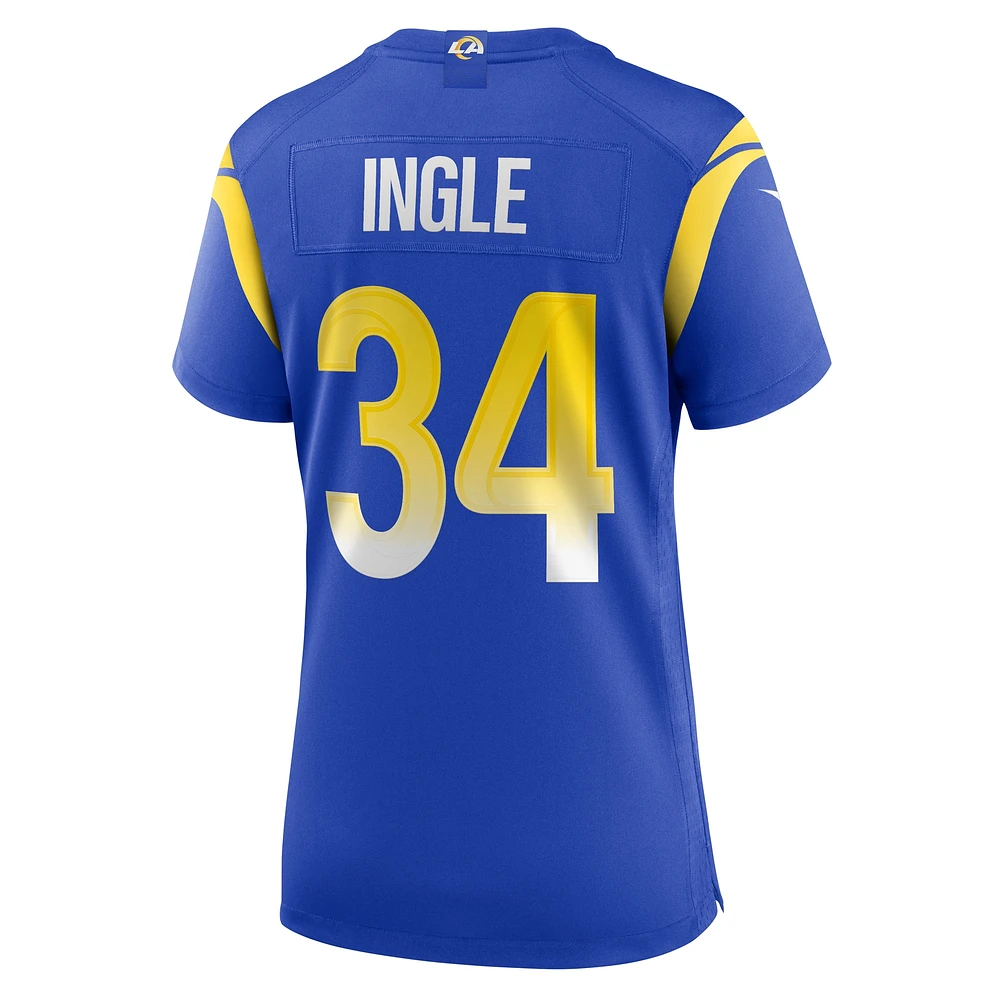 Maillot de match à domicile Nike Tanner Ingle Royal Los Angeles Rams pour femme