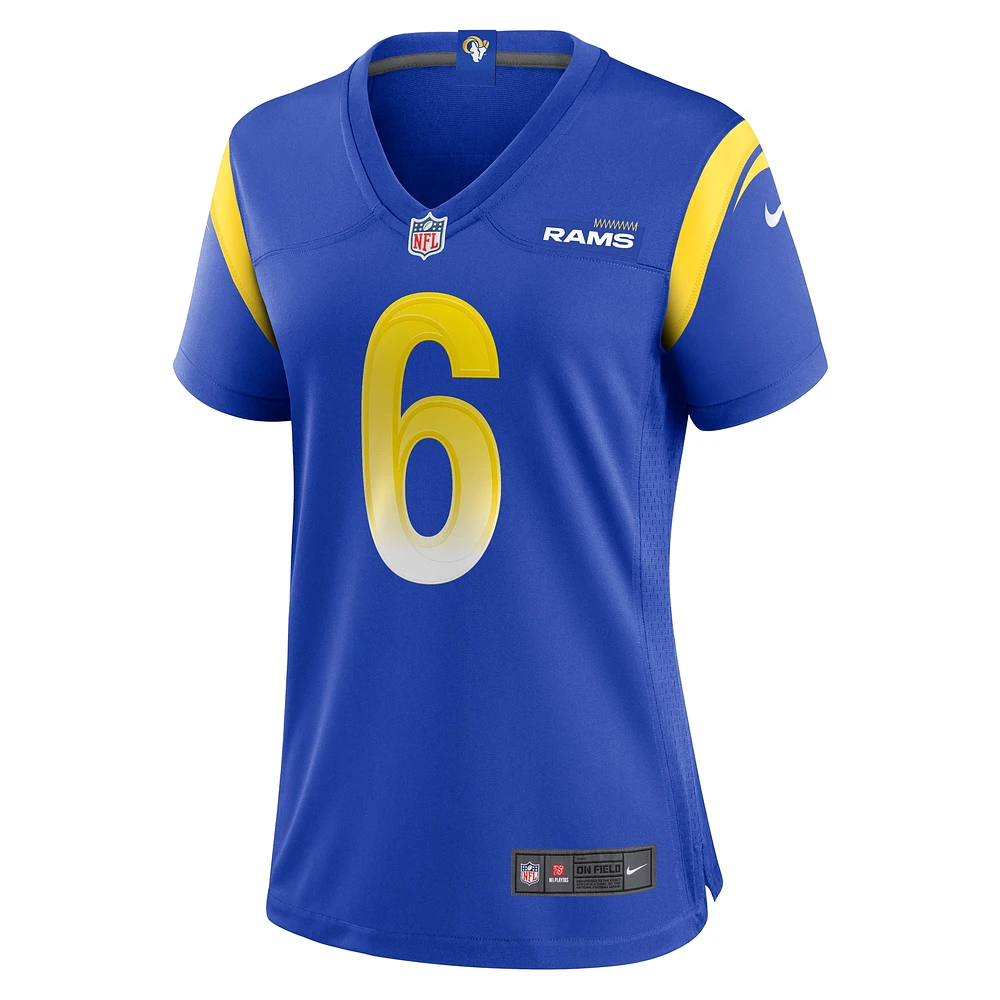 Maillot de match l'équipe Nike Tre'Vius Hodges-Tomlinson Royal Los Angeles Rams pour femme