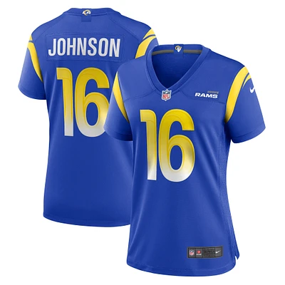 Maillot Nike Tyler Johnson Royal Los Angeles Rams Team Game pour femme