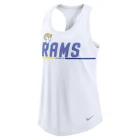 Women's Nike White Los Angeles Rams Team Name City Tri-Blend Racerback Tank Top