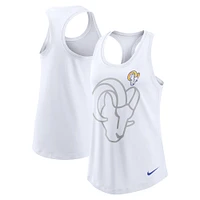 Débardeur tri-mélangé à encolure dégagée et dos nageur Nike Los Angeles Rams blanc pour femme