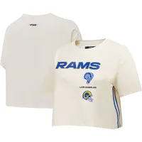 New Era Women's Cream Los Angeles Rams Chrome Sideline T-shirt