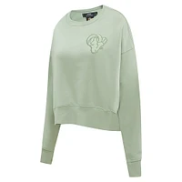 Women's Pro Standard  Light Green Los Angeles Rams Neutral Pullover Sweatshirt