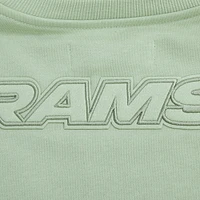 Women's Pro Standard  Light Green Los Angeles Rams Neutral Pullover Sweatshirt