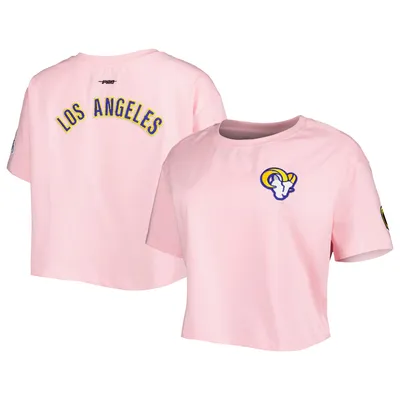 Women's New Era Cream Los Angeles Rams Chrome Sideline T-Shirt