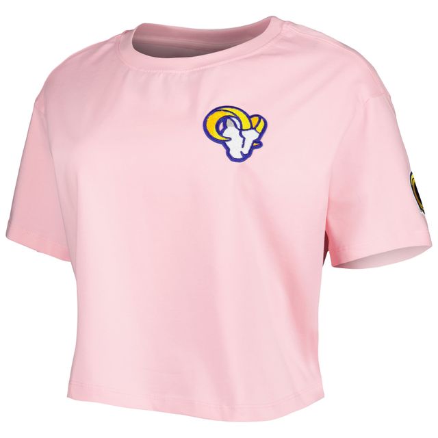 T-shirt court carré rose Pro Standard des Rams de Los Angeles pour femmes