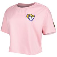 Women's Pro Standard Pink Los Angeles Rams Cropped Boxy T-Shirt