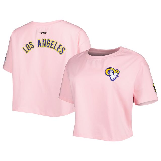 T-shirt court carré rose Pro Standard des Rams de Los Angeles pour femmes