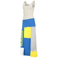 Women's Refried Apparel Heathered Gray Los Angeles Rams Tri-Blend Sleeveless Maxi Dress