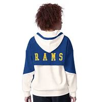 Women's Starter White Los Angeles Rams Scrimmage Full-Zip Hoodie