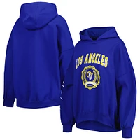 Women's Tommy Hilfiger Royal Los Angeles Rams Becca Drop Shoulder Pullover Hoodie