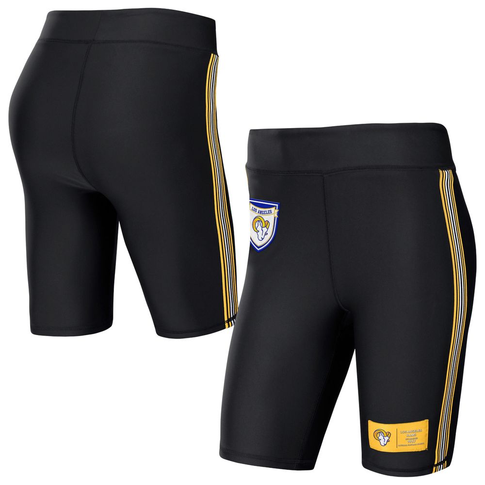 Women's WEAR by Erin Andrews Black Los Angeles Rams Biker Shorts